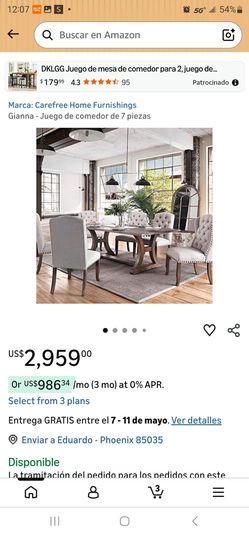 Giana comedor 7 piezas  como nuevo   no manchas