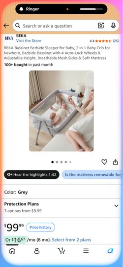 Bedside crib
