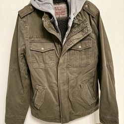 NEW - Levi's Military Sherpa Hooded Jacket Full Zip Men's Small
