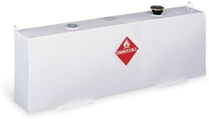 JOBOX 36 Gal WhtVert Fuel-N-Tool Ready STL Liq Trans Tank for Trucks