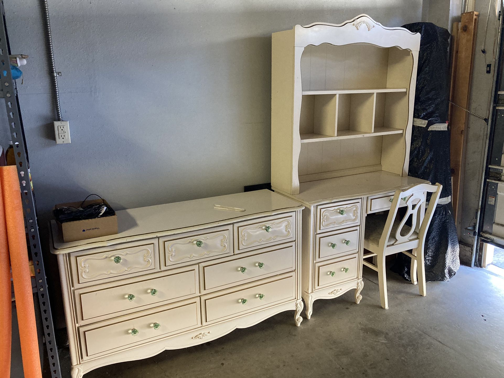 Vintage Dresser And Desk
