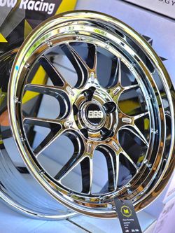 19x8.5/19x9.5 STAGGERED CHROME FLOW FORM MFLOW MFL2 WHEELS/RIMS. 5X114.3