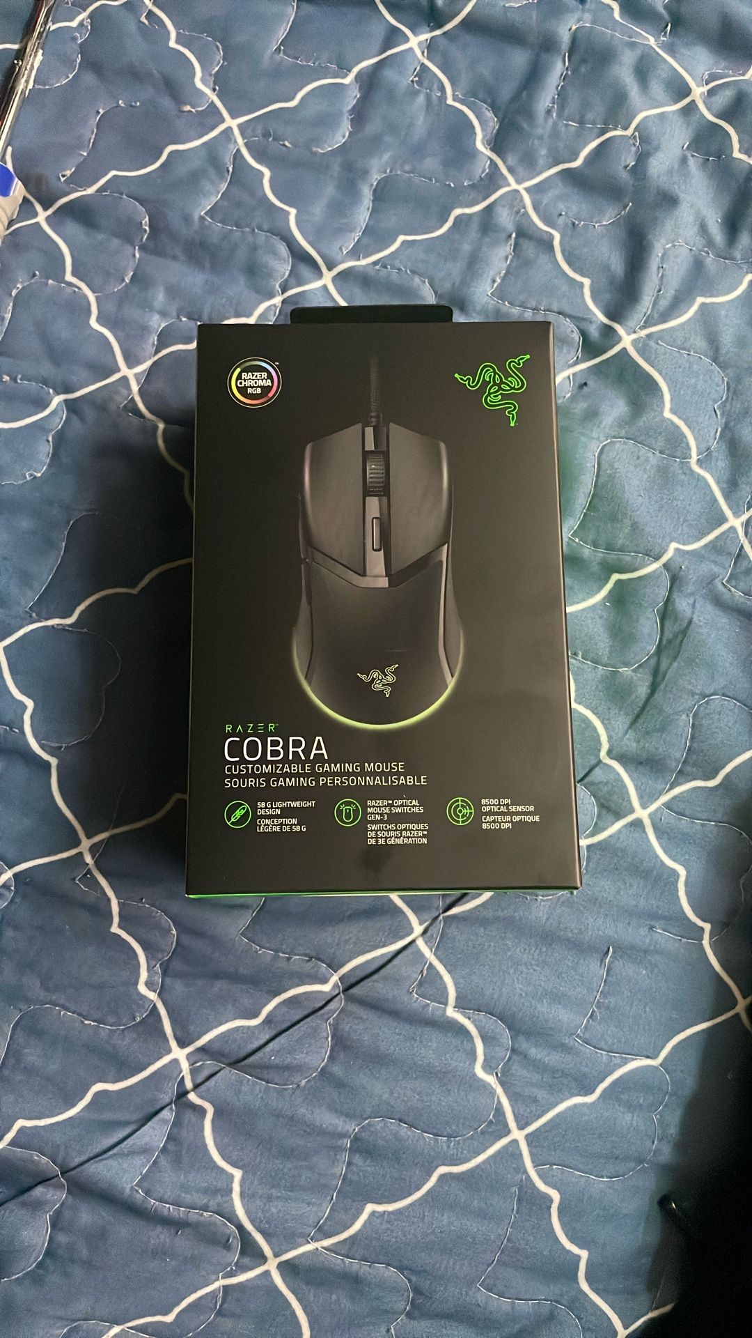 Razer Cobra Wired Gaming Mouse with Chroma RGB Lighting 8500DPI NEW
