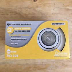 Lithonia Lighting 3” Matte White Recessed Gimbal Lighting Kit LK3GMW Brand New