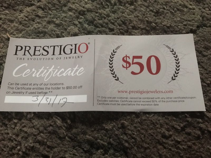 50$off from prestigios