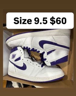 Jordan retro 1s purple size 9.5 men
