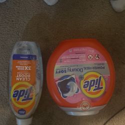 Tide Pods an Tide clean boost fabric Rinse