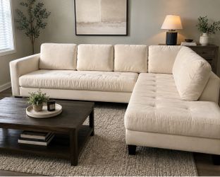 Jonathan Louis Cream Sectional Sofa w/ Chaise – Delivery Available