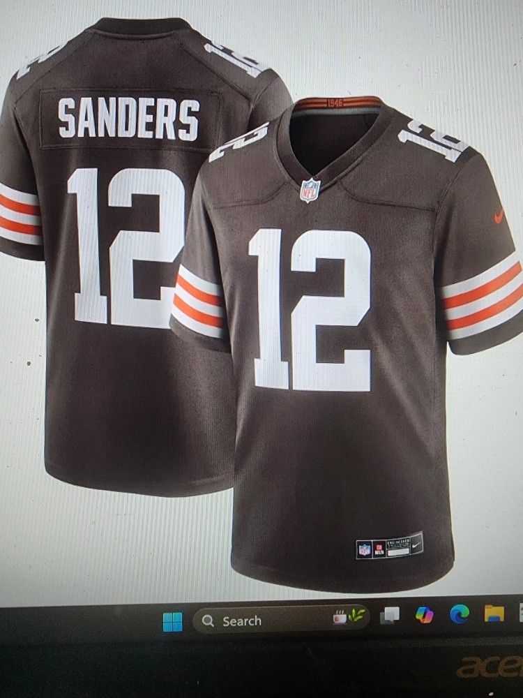 Shedeur Sanders #12 Cleveland Browns Jersey
