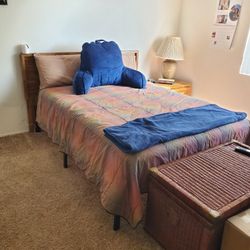FULL SIZE BED FRAME AND MATTRESS,