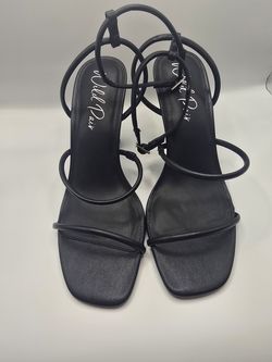 Wild Pair LOUDDP Square Toe Ankle Strap Stiletto High Heels size 8.5