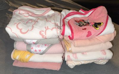 Baby girl bath towels