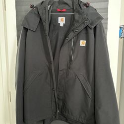 Carhartt Men’s Large black waterproof jacket