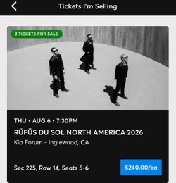 Rüfüs du Sol North America Tickets