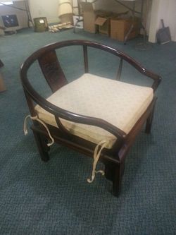 Wooden chair with cushion