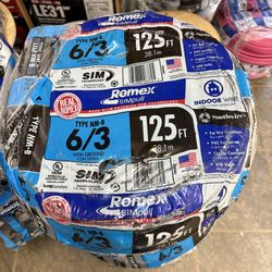 New  Romex Wire 6/3 125 Ft