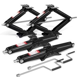 LA Zona Auto Parts 4 pack 5000 pounds Rv Trailer Stablizer Leveling Scissor Jack Gatos para estabilisar traila