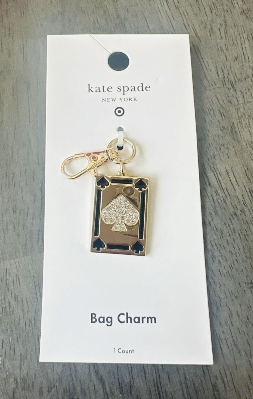 Kate Spade X Target Playing Card And Lucky keychain Bag Charm Fob