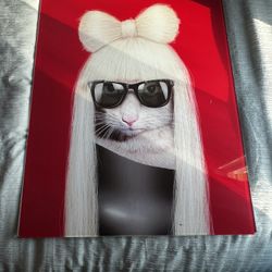 Lady Gaga Tempered art glass panel from pets rock (Fashion)