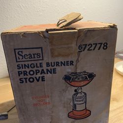 Sears single burner propane stove 672778 vintage