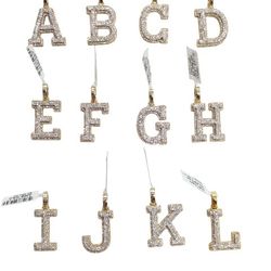Real Diamond 10kt Two Tone Block Letter Pendant 