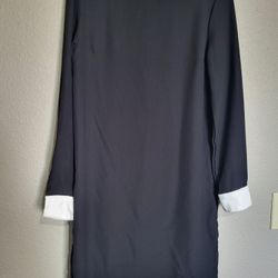 Victoria Beckham For Target Black Dress White A Rabbit Detail Size M