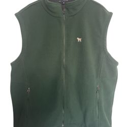Port Authority Fleece Vest Men’s 2XL Green Full Zip Windbreaker Outdoor Pockets