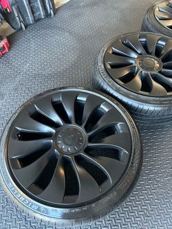 Tesla Rims and tires staggered