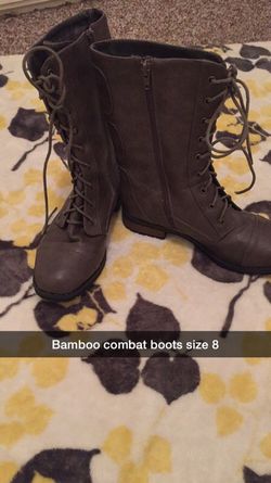 Bamboo combat boots size 8