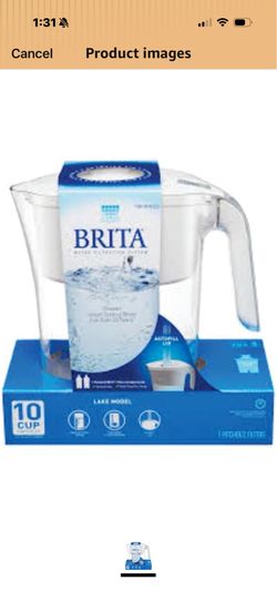 Brita Champlain Water Filter Pitcher, 10 Cup with 2 Filters