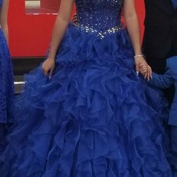 Like new Royal blue sweet sixteen dress