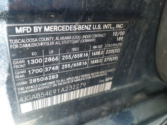 Mercedes Benz M-class 2001 3.20L For Parts