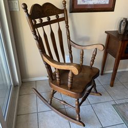 Solid Oakwood rocking chair