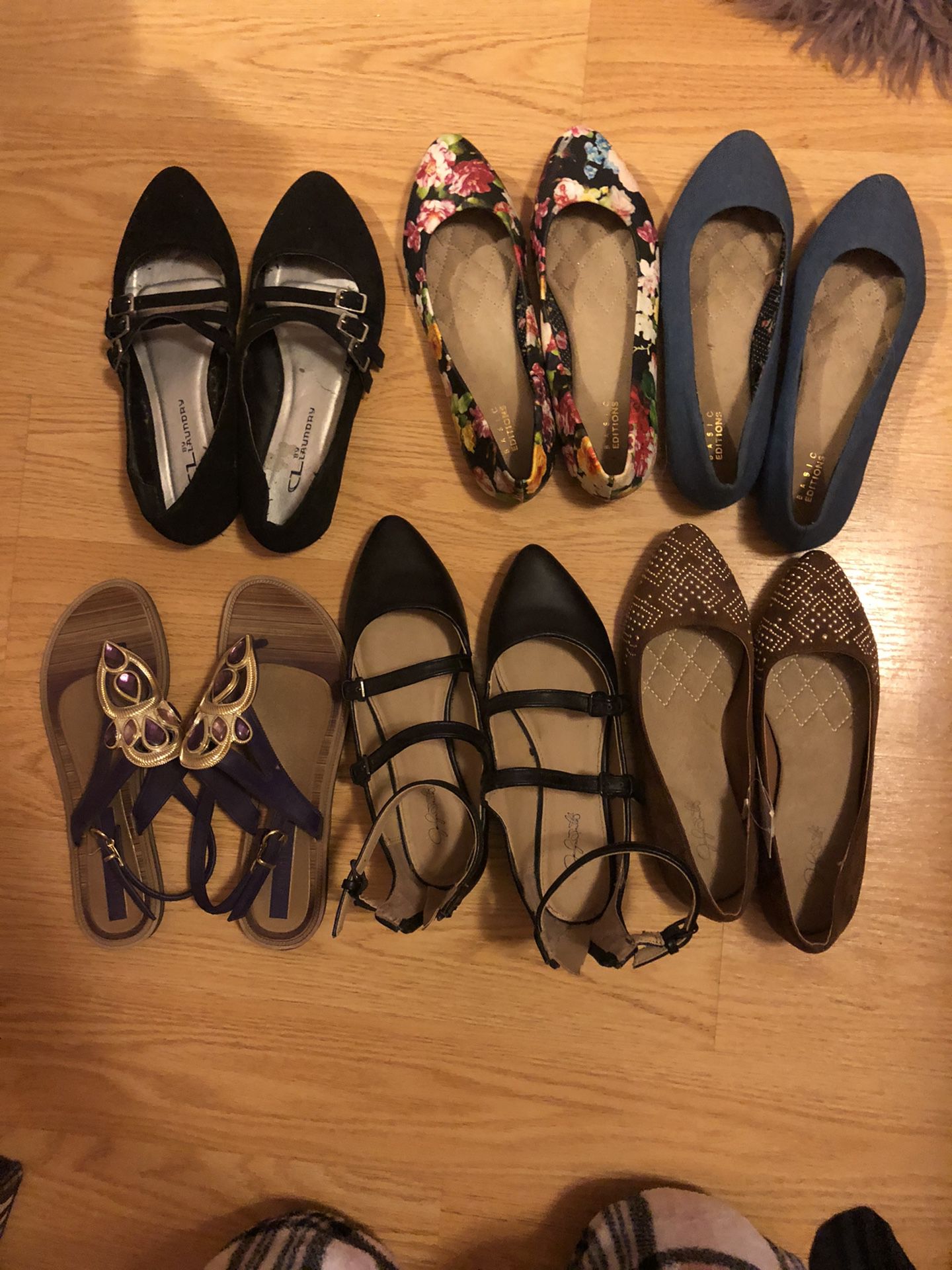 Flats, Sandals, and a pair of boots!