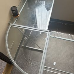 Office Is Closing. Glass Desk For Sale