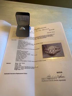 Vintage custom 14k white gold 1.95 ct tw diamond ring