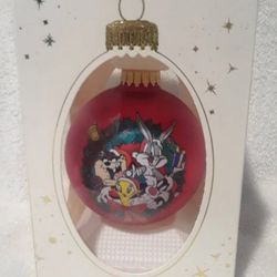 Vintage Looney tunes Christmas glass ornament