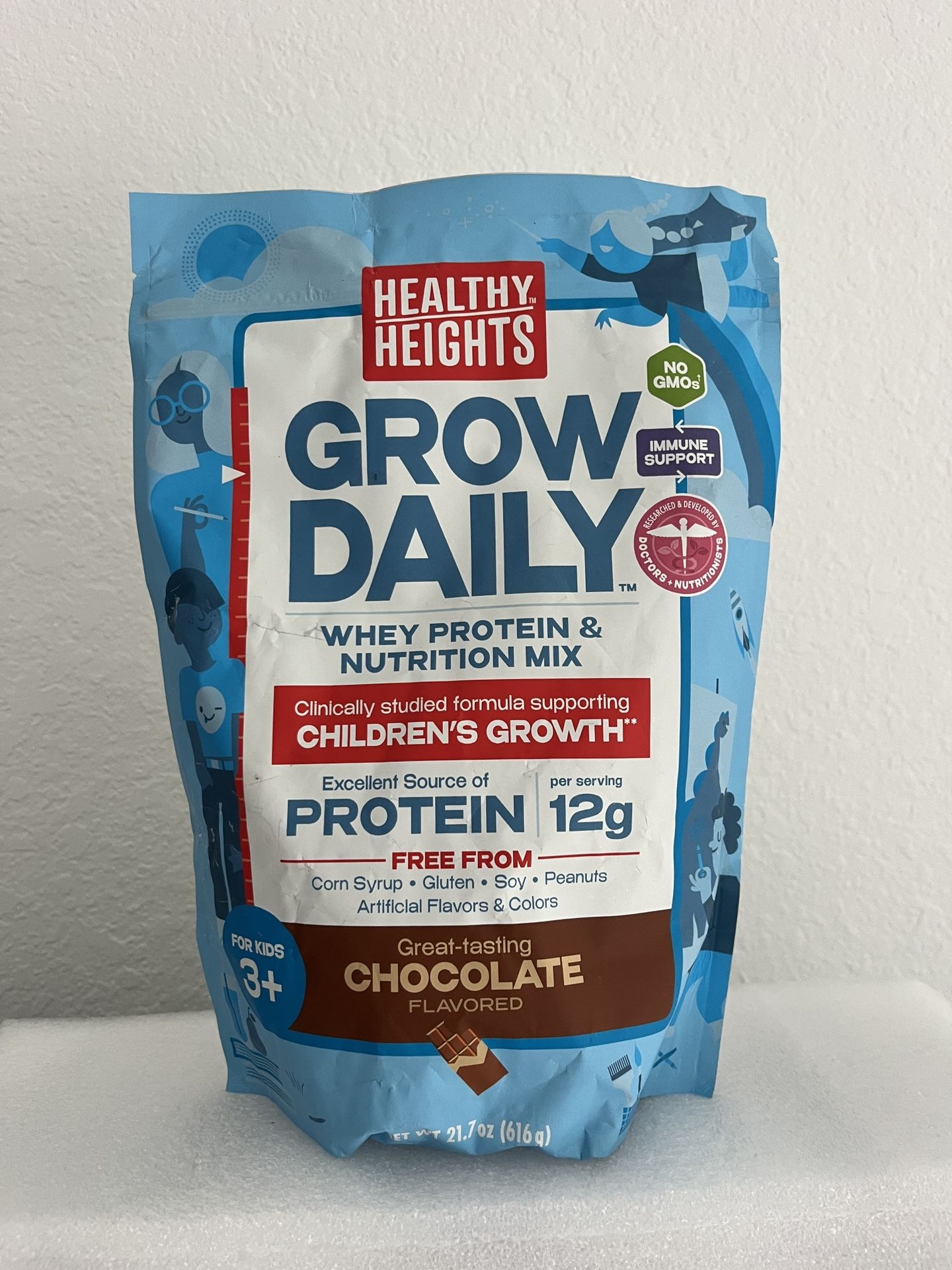 Healthy Heights Grow Daily Kids Protein Drink Mix – Chocolate, 3+