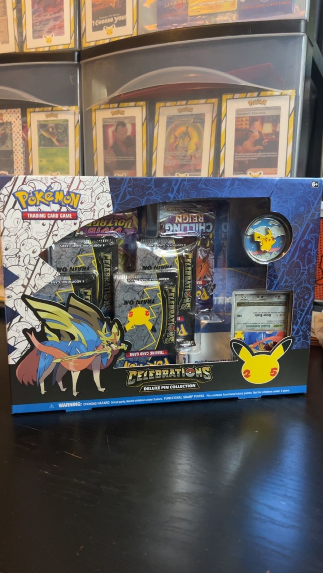 Pokemon ERROR BOX Celebrations Deluxe Pin Collection Box 25th Anniversary