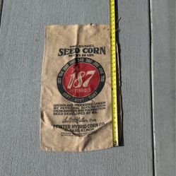 Seed Corn Farmers Feed Burlap Bag