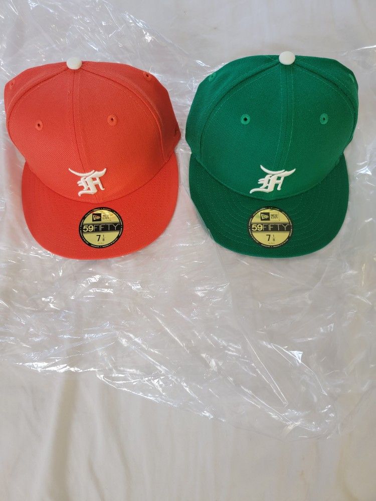 Fear Of God New Era Fitted Cap (Green Orange) Size 1/8