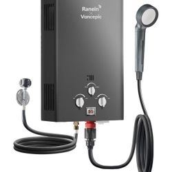 BRAND NEW-UNOPENED** Ranein × Vancepic 4.74GPM Portable Propane Water Heater,85,300 BTU 18L Tankless Water Heater Gas for Outdoor Camping RV Shower
