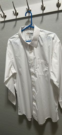Topline Uniforms White Button-Up Dress Shirt
