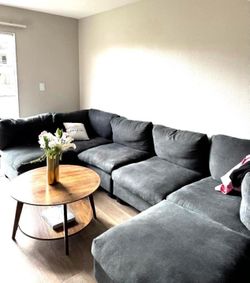 Gray modular couch
