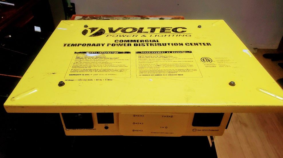 Voltec Temp Power Distribution Center - Locking W/6 GFCI'S And 6 Circuit Breakers
