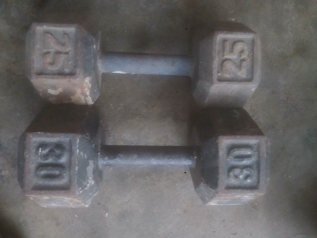 Curling Bar, Dumbells, Weights