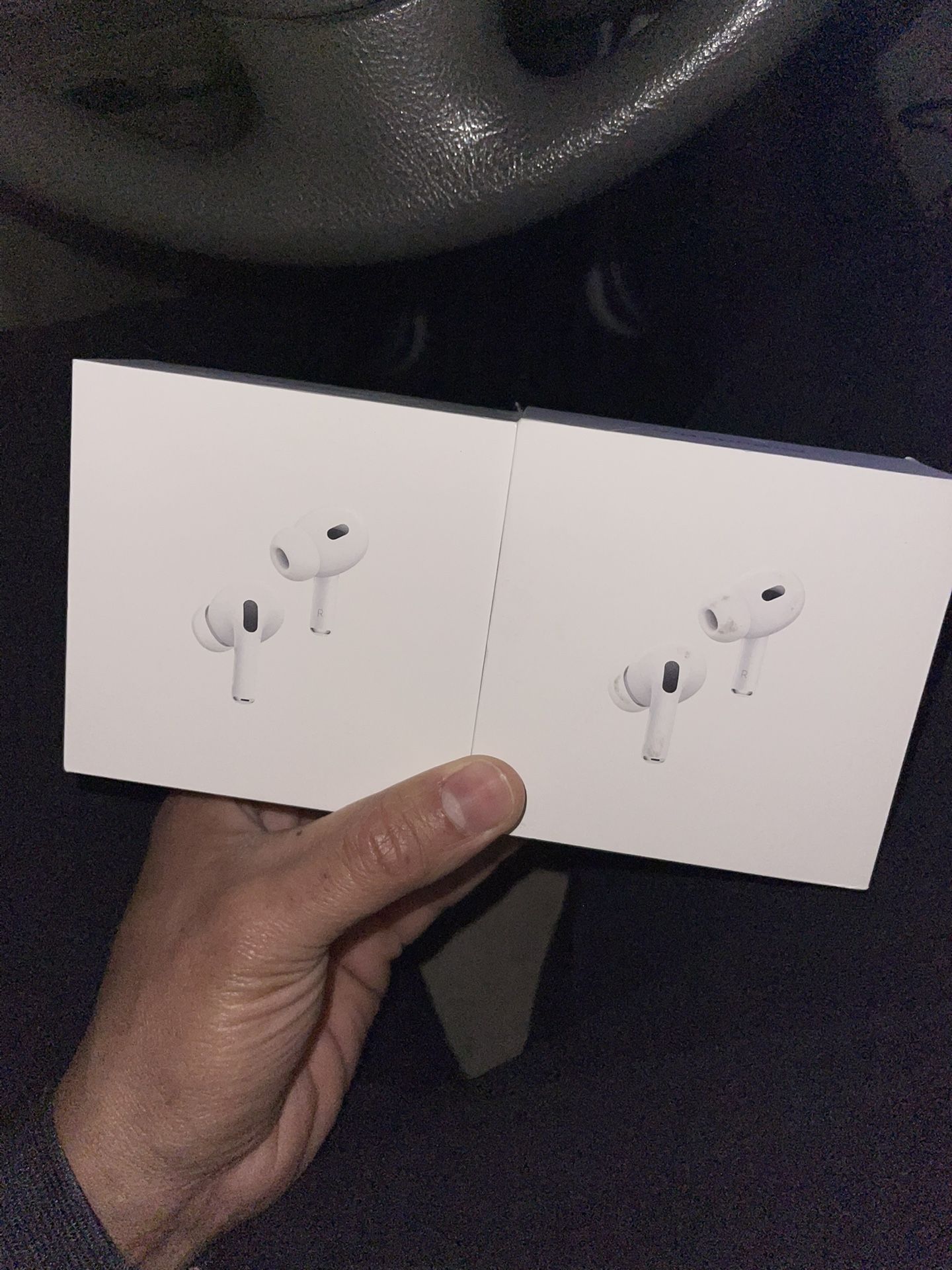 Apple AirPods Pro 2 wireless earphones, active noise cancellation, hearing aid function, Bluetooth headset, transparency, custom spatial audio, high-f