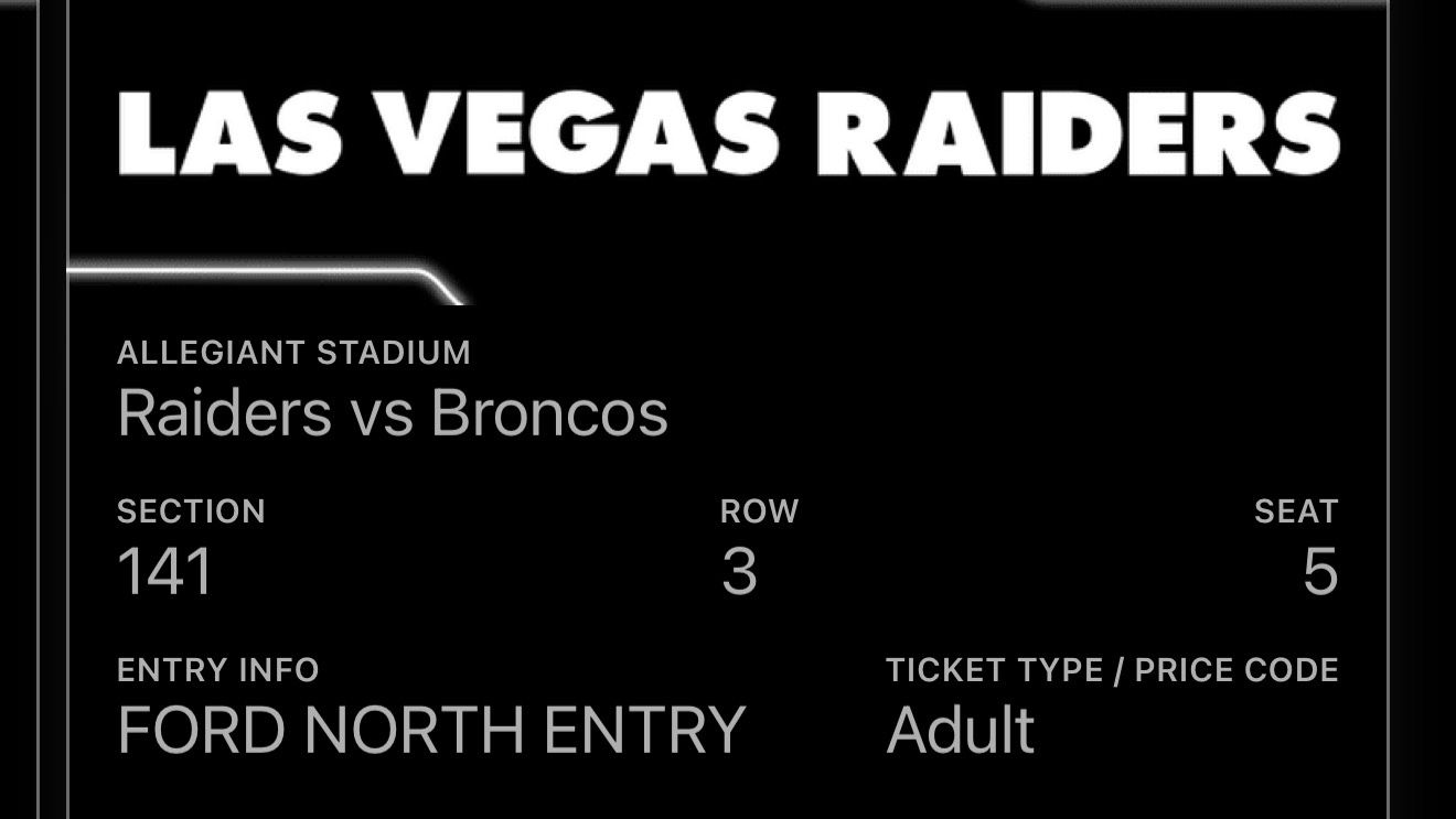 Raiders vs. Broncos