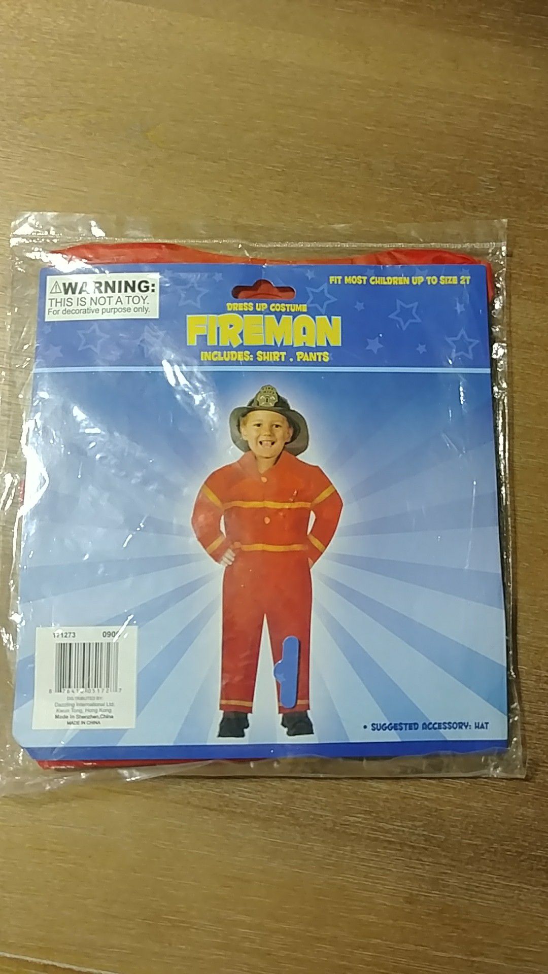 Dress up children's costume Halloween fireman