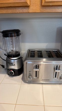 Magic Bullet Blender and Black+Decker 4-Slice Stainless Steel Toaster